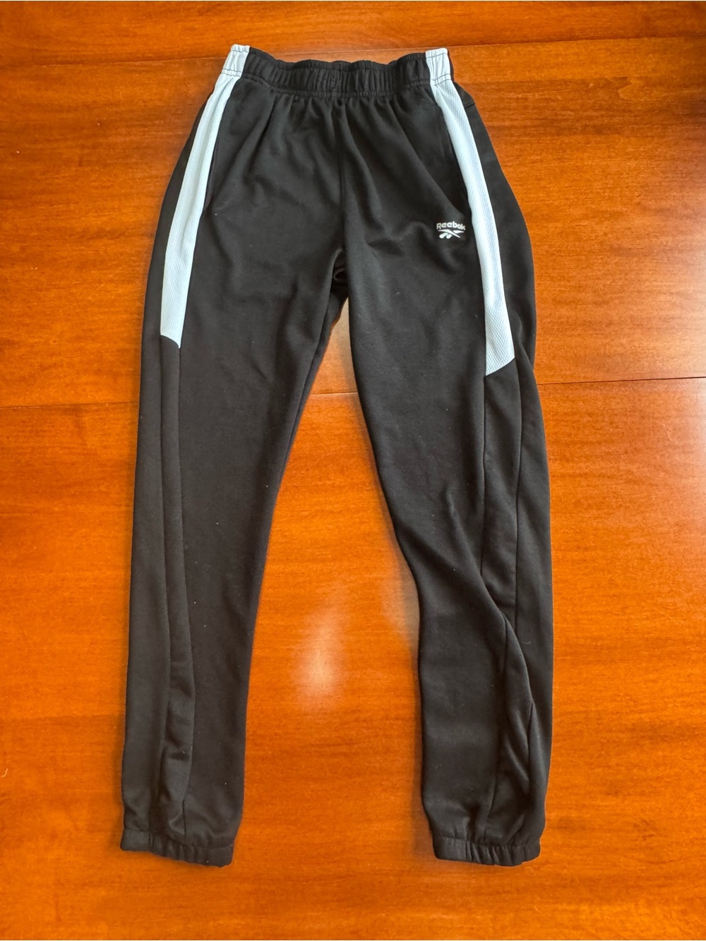 Reebok Boys XL 18-20 Black Athletic Jogger Track Pants Colorblock